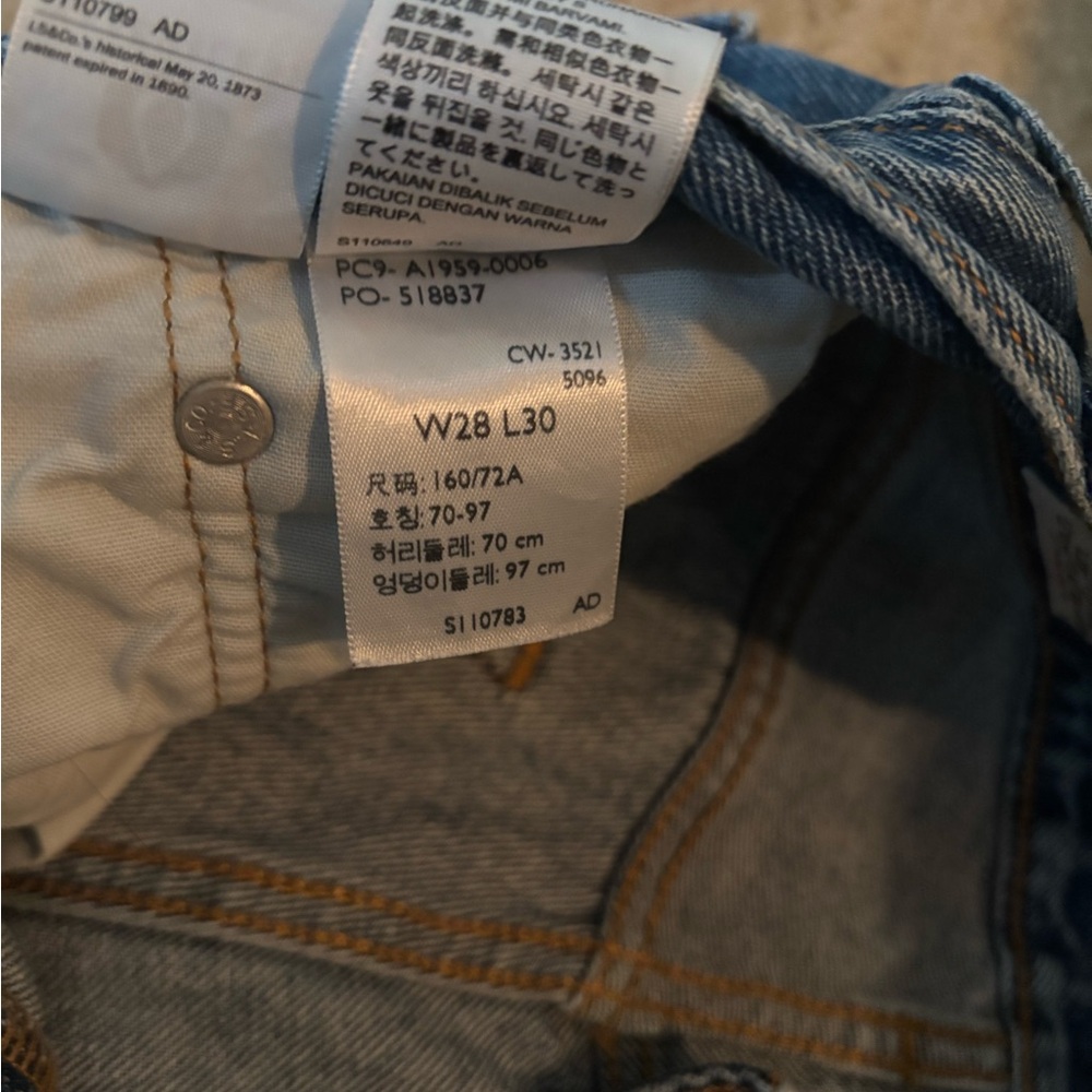Levi's Blue Ankle & Cropped Jeans 501’s, $40 each